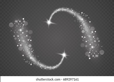 Light glow effect stars bursts with sparkles isolated on transparent background.