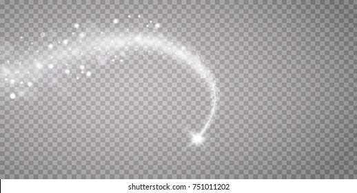 Light glow effect stars bursts with sparkles isolated on transparent background.