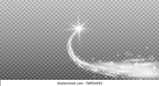 Light glow effect stars bursts with sparkles isolated on transparent background.