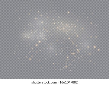 Estrellas de efecto luminoso. El vector brilla sobre fondo transparente. Patrón abstracto de Navidad. Magníficas partículas de polvo.
