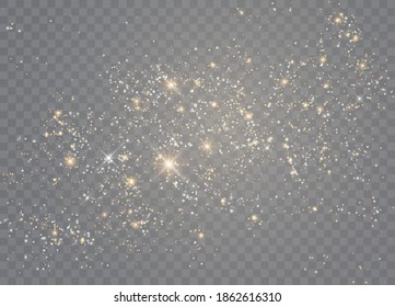Estrellas de efecto luminoso. El vector brilla sobre un fondo transparente. Patrón abstracto de Navidad. Partículas mágicas mágicas de polvo