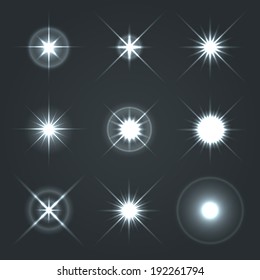 Light Glow Flare Stars Effect Set 2.