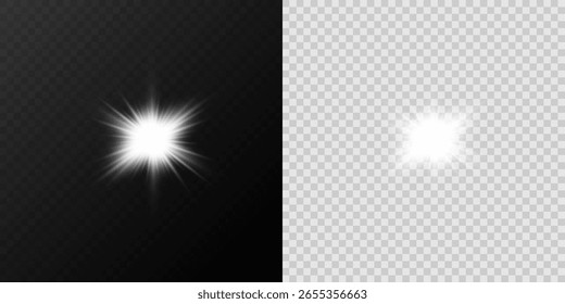 	Resplandor ligero con efectos brillantes de la estrella, brillo blanco y Elementos mágicos de la llamarada