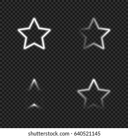 Light glowing Stars Templates Set