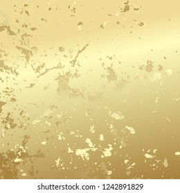Light gold background with shiny and gradient. Vector bright abstract metal texture
