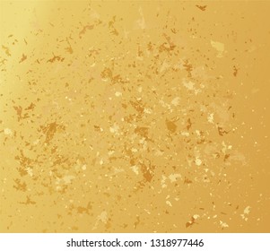 Light gold background with shiny and gradient. Vector bright abstract metal texture