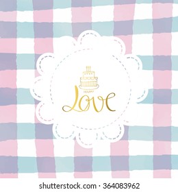 Light gold blue pink love pastel background in valentine