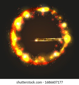 light gold circle for your design, text or presentation