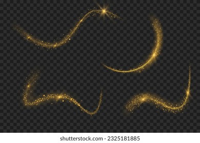 Light gold dust png set. Bokeh light lights effect background. Christmas glowing dust background Christmas glowing light bokeh confetti and glitter texture overlay for your design.