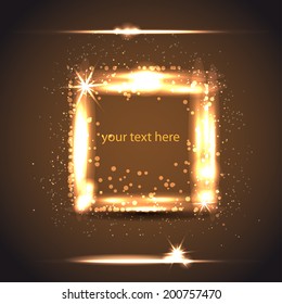 light gold frame from square