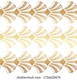 Light Gold Geometric Gatsby Art Deco Pattern Background 