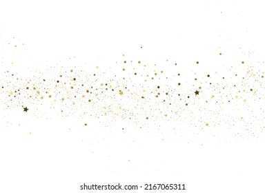 Light gold glitter confetti background. White festive texture. Magic sky digital paper