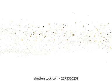 Light gold glitter confetti background. White festive texture. Magic sky digital paper