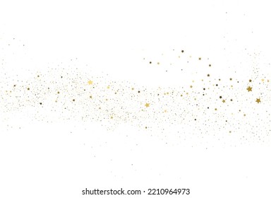 Light gold glitter confetti background. White festive texture. Magic sky digital paper