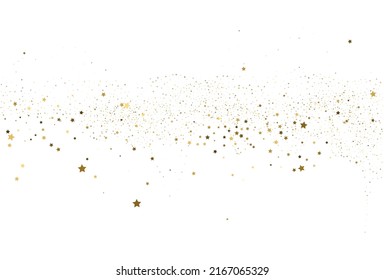 Fondo de confeti de oro claro y brillo plateado claro. Textura festiva blanca. Vector