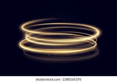 Twirl de oro claro png. Efecto de la luz de curva de la línea de neón amarillo. Luminosa espiral amarilla png. Elemento para su diseño, publicidad, postales, invitaciones, salvapantallas, sitios web, juegos.