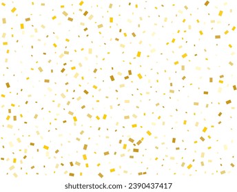 Light Golden glitter Rectangles confetti background. Pastel holiday texture.