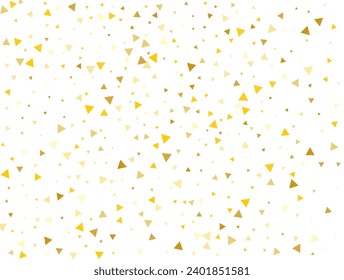 Leichte Golden Glitter Dreieckskonfetti. Pastellfarben-Urlaubstextur