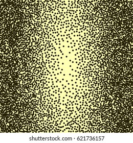 Light golden Halftone dots. Yellow dots on gold background. 