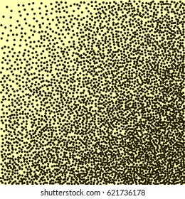 Light golden Halftone dots. Yellow dots on gold background. 