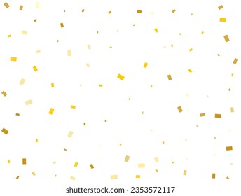Los Rectángulos Dorados Ligeros Confetti Fondo. Ilustración vectorial.