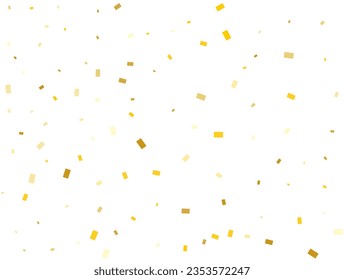 Light Golden Rectangles Confetti Background. Vector illustration.