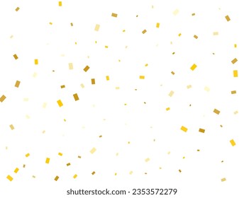 Light Golden Rectangles Confetti Background. Vector illustration.