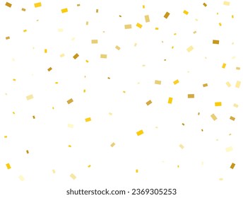 Light Golden Rectangles Confetti Background. Vector illustration.