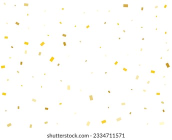 Helle goldene Rechtecke. Confetti Feier, Falling Golden Abstrakte Dekoration für Party. Vektorgrafik.