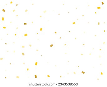 Rectángulos dorados claros. Celebración de Confetti, caída de la decoración abstracta de oro para la fiesta. Ilustración vectorial.
