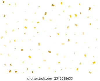 Light Golden Rectangles. Confetti celebration, Falling Golden Abstract Decoration for Party. Vector illustration.