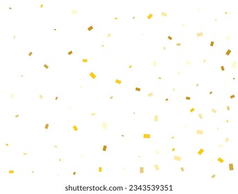 Rectangles Dorées Claires. Fête Confetti, Falling Golden Abstract Decoration for Party. Illustration vectorielle.