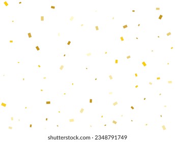 Rectangles Dorées Claires. Fête Confetti, Falling Golden Abstract Decoration for Party. Illustration vectorielle.