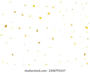 Light Golden Rectangles. Confetti celebration, Falling Golden Abstract Decoration for Party. Vector illustration.