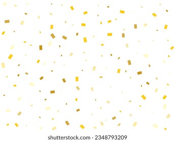 Rectangles Dorées Claires. Fête Confetti, Falling Golden Abstract Decoration for Party. Illustration vectorielle.