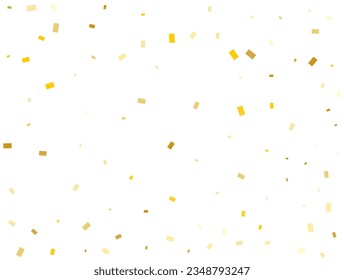 Light Golden Rectangles. Confetti celebration, Falling Golden Abstract Decoration for Party. Vector illustration.