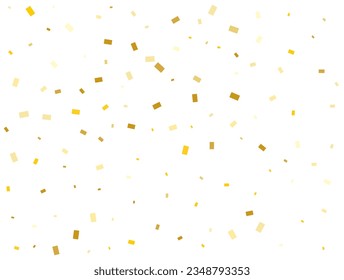 Light Golden Rectangles. Confetti celebration, Falling Golden Abstract Decoration for Party. Vector illustration.
