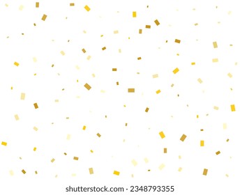 Light Golden Rectangles. Confetti celebration, Falling Golden Abstract Decoration for Party. Vector illustration.