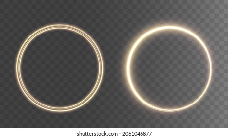 Light golden Twirl. Curve light effect of golden line. Luminous golden circle. PNG Light gold pedistal, podium, platform, table. Vector PNG.