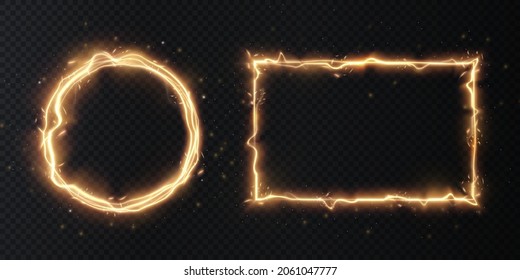 Light Golden Twirl. Curve Light Effect Of Golden Line. Luminous Golden Circle. PNG Light Gold Pedistal, Podium, Platform, Table. Vector PNG.