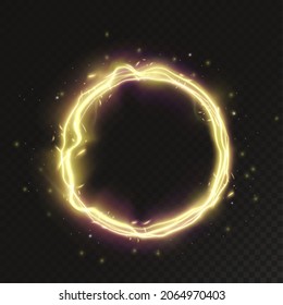 Light Golden Twirl. Curve Light Effect Of Golden Line. Luminous Golden Circle. PNG Light Gold Pedistal, Podium, Platform, Table. Vector PNG.