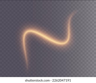 Light golden Twirl. Curve light effect of golden line. Luminous golden circle. Light gold pedistal, podium, platform, table. Vector PNG. Comet white light. Vector illustration	
