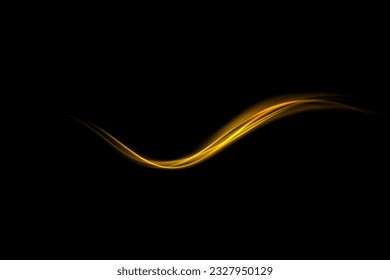Light golden Twirl. Curve light effect of golden line. Luminous golden circle. Light gold pedistal, podium, platform, table. Vector PNG. Vector illustration
