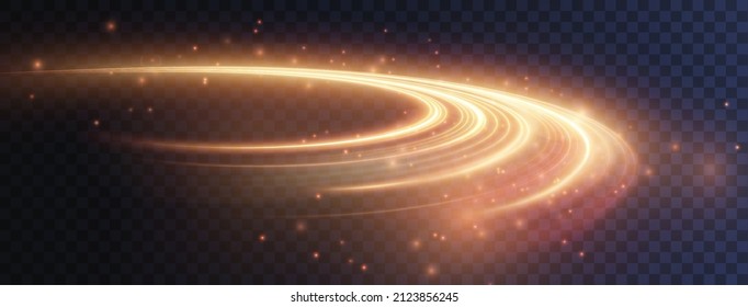 Light golden Twirl. Vector PNG. Curve light effect of golden line. Luminous golden circle. PNG Light gold pedistal, podium, platform, table.	

