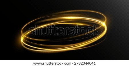 Light golden vortex with glowing energy ring on transparent background.