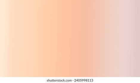 Light gradient backdrop, trendy peach fuzz colour. Common design. Vector background