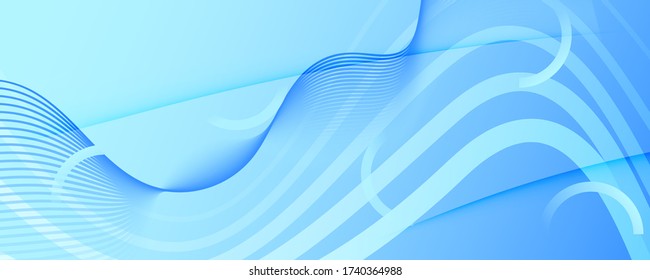 Light Gradient Background. Abstract Flow Shape Banner. Wave Business Movement. Blue Futuristic Illustration. Gradient Background. Fluid Vibrant Flyer. 3d Brochure. Gradient Background.