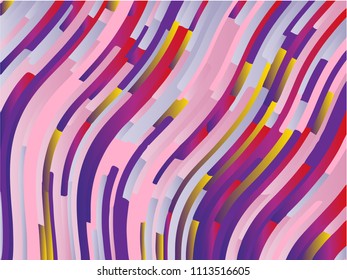 Light gradient background. Minimal design. Abstract pattern with wave lines. Pink-violet colorful striped background. Geometric wavy backdrop. Vector illustration