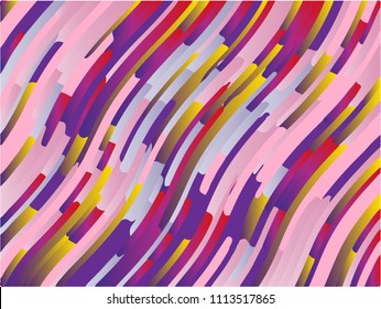 Light gradient background. Minimal design. Abstract pattern with wave lines. Pink-violet colorful striped background. Geometric wavy backdrop. Vector illustration