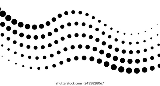 Light gradient halftone dots grunge wide background. vector ilustrator